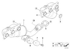 Выпускной коллектор с катализатором
