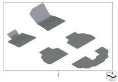 Инд.к-т ножных ковр., окантовка кожа