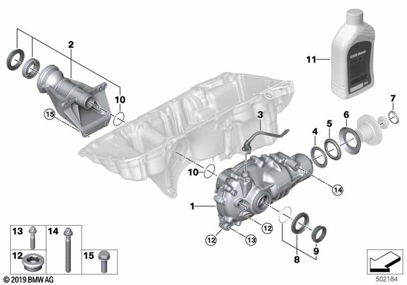 G05/G06 редуктор переднего моста M50iX