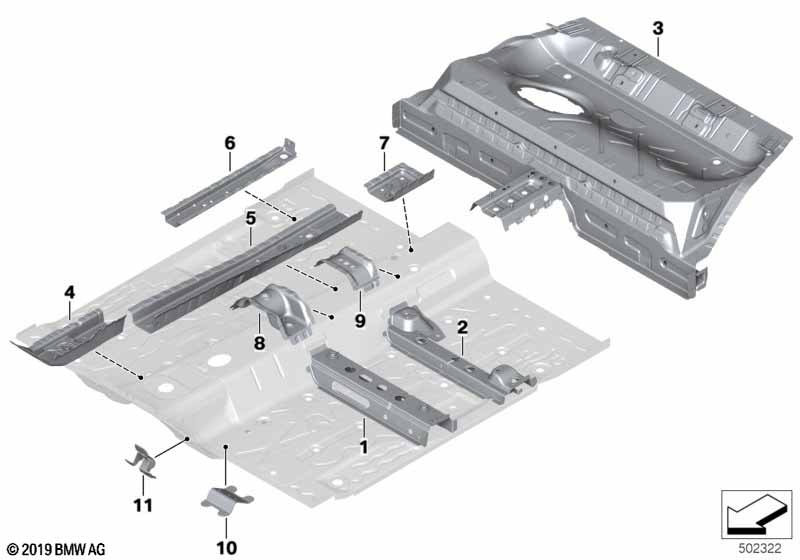 Перегородка баг.отделение/детали днища