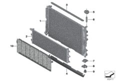 Крепеж радиатора охлаждающей жидкости