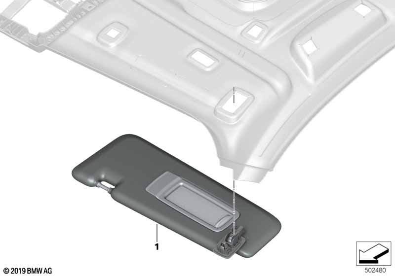 Инд.солнцезащитный козырек Alcantara