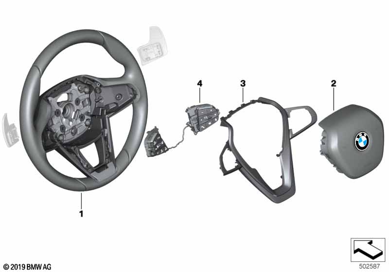 Инд.рулевое колесо, кожа, Airbag-Smart