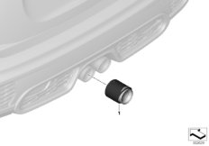 John Cooper Works накл.на выхл.тр,карбон