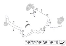 Трубопровод тормозного привода Зд