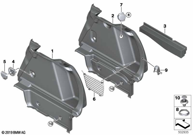 Обшивка багажного отделения П