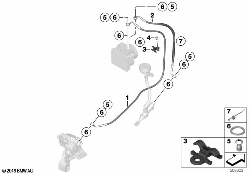 Трубопровод тормозного привода Зд