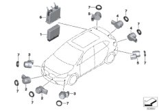 Сигнализация авар.сближен.при парк.(PDC)