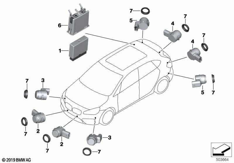 Сигнализация авар.сближен.при парк.(PDC)