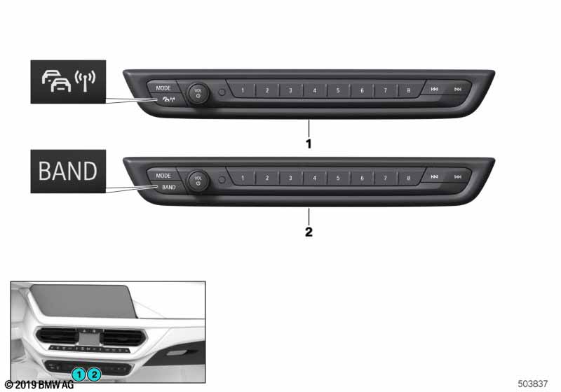 Панель управления аудиосистемой