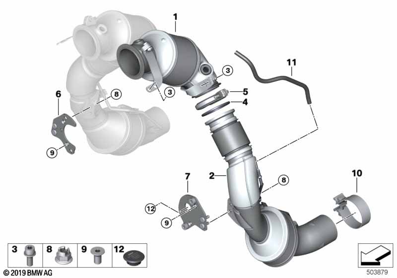 F90 катализатор левый