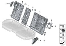 Рама спинки заднего сиденья