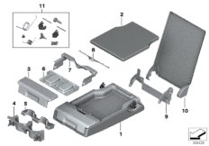 Средний подлокотник сиденья Зд