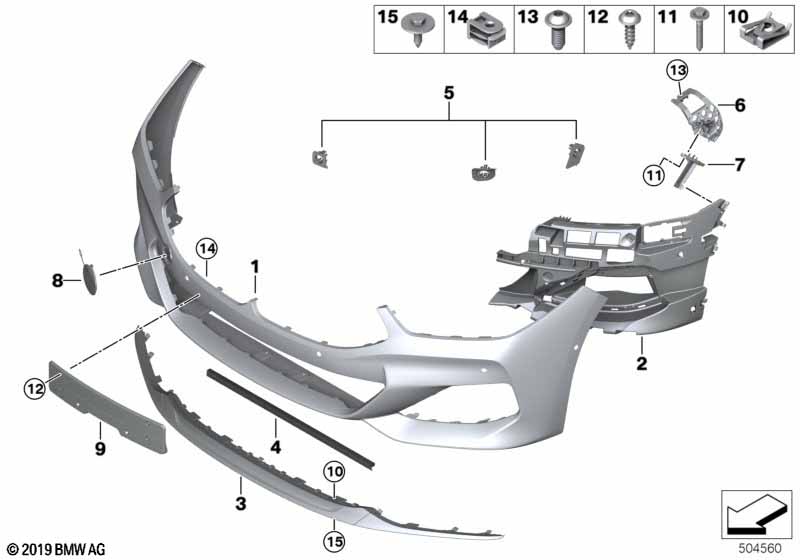 G15/G14 M550 передний бампер
