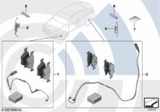 Сервисный к-т тормозных накладок