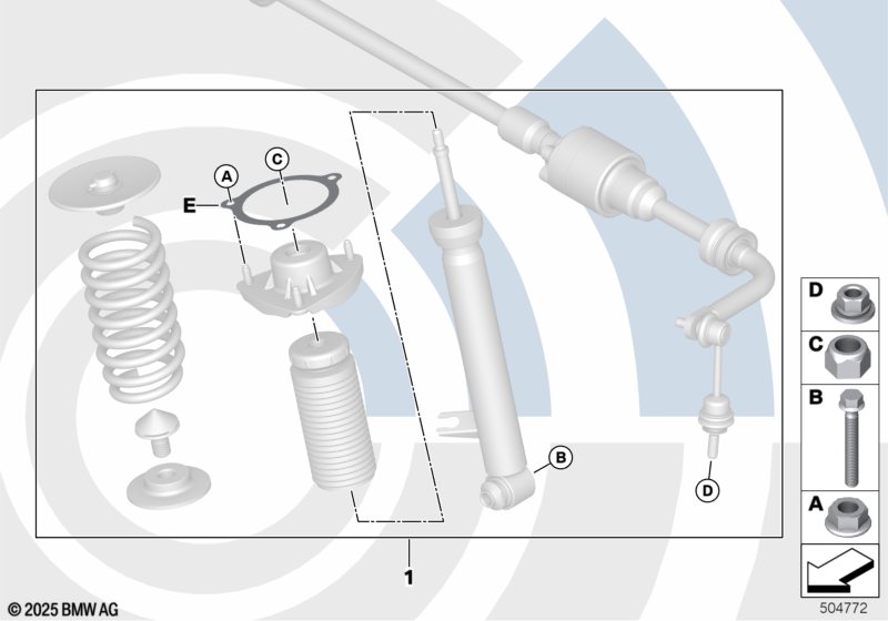 Установ.комплект амортизацион.стойки Зд