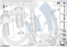 Установ.комплект амортизацион.стойки Пд