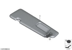 Инд.солнцезащитный козырек Alcantara