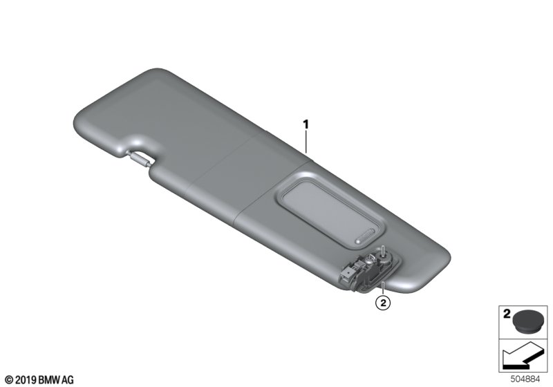 Инд.солнцезащитный козырек Alcantara