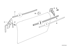 Уплотнитель двери впереди