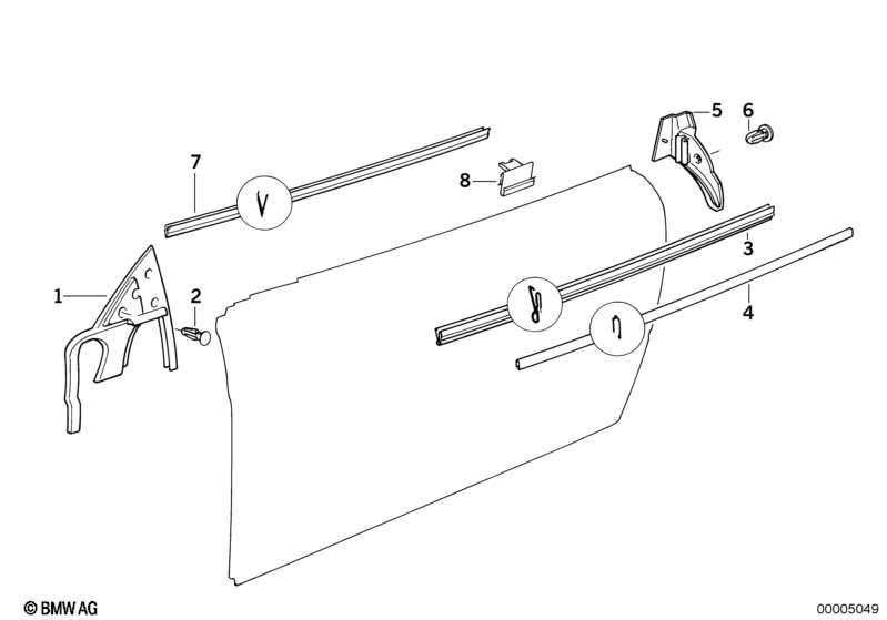 Уплотнитель двери впереди