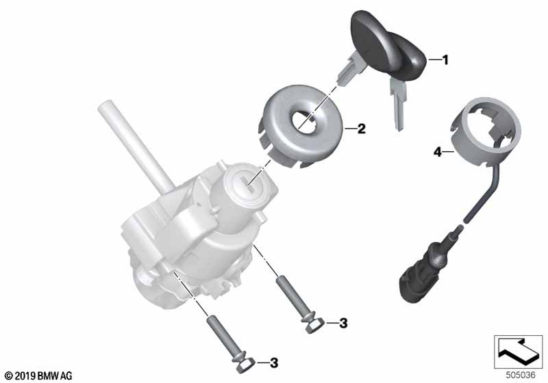 Ключ зажигания по идент.номеру