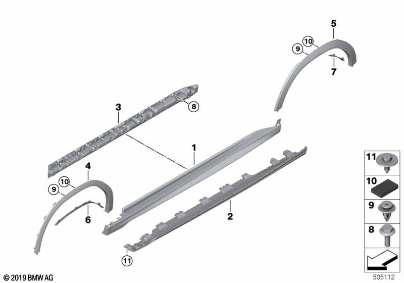 G06 левая задняя арка колеса