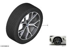 BMW л/с диск M, Y-обр.спицы 741M - 21"