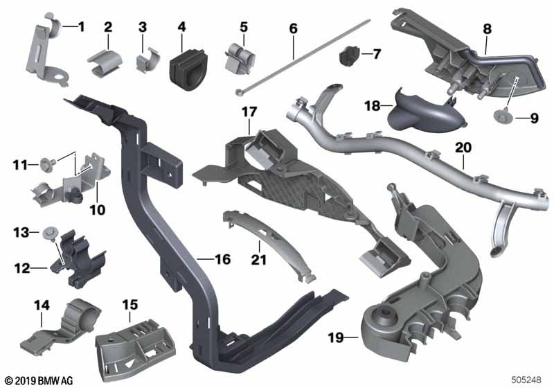 Элементы крепления жгута проводов