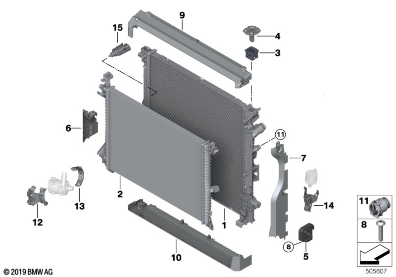 G05/G07 N63B радиатор основной