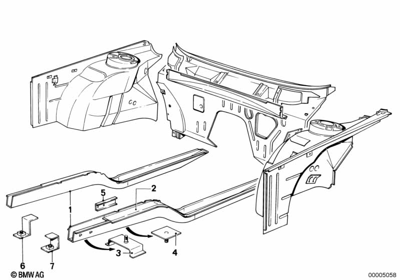 Передний лонжерон кузова