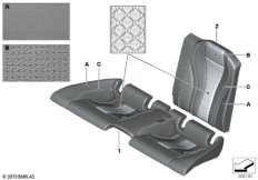 Инд.обивка заднего сиденья, климат-кожа