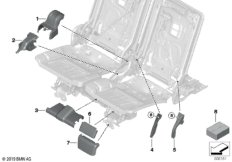 Накладки заднего сиденья 3-й ряд