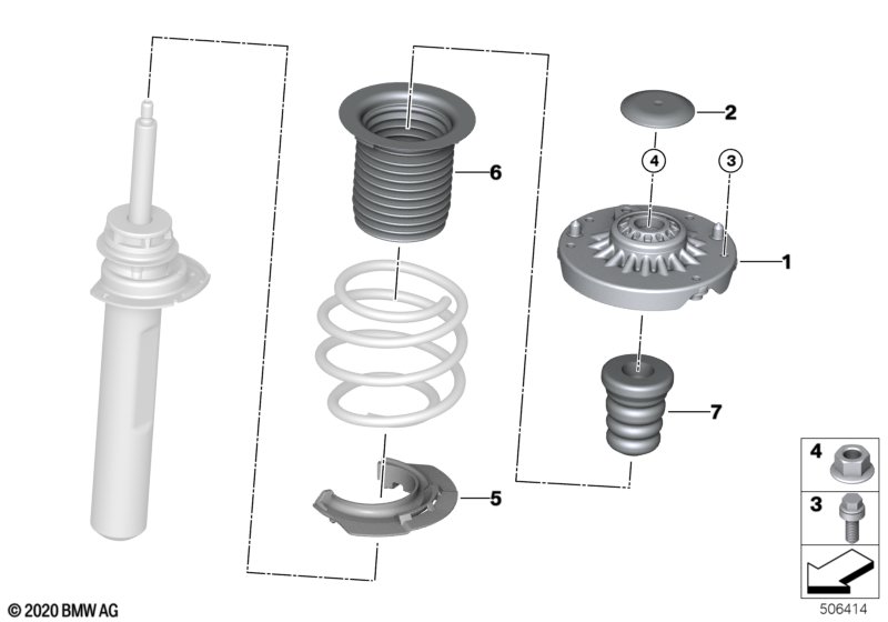 Опора аморт.ст./изол.прокл.пруж./доп.эл.