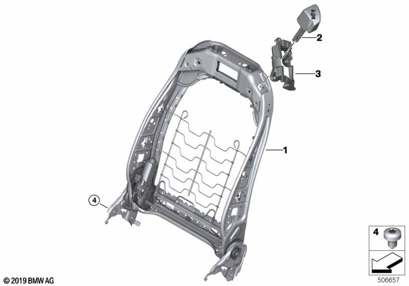 Каркас спинки переднего сиденья