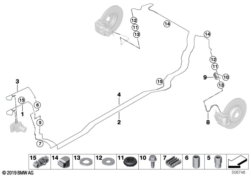 Трубопровод тормозного привода Зд