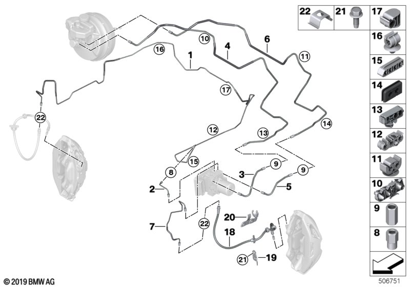 Трубопровод тормозного привода Пд