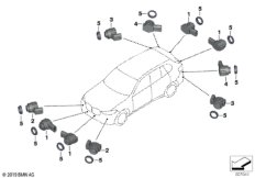 Сигнализация авар.сближен.при парк.(PDC)