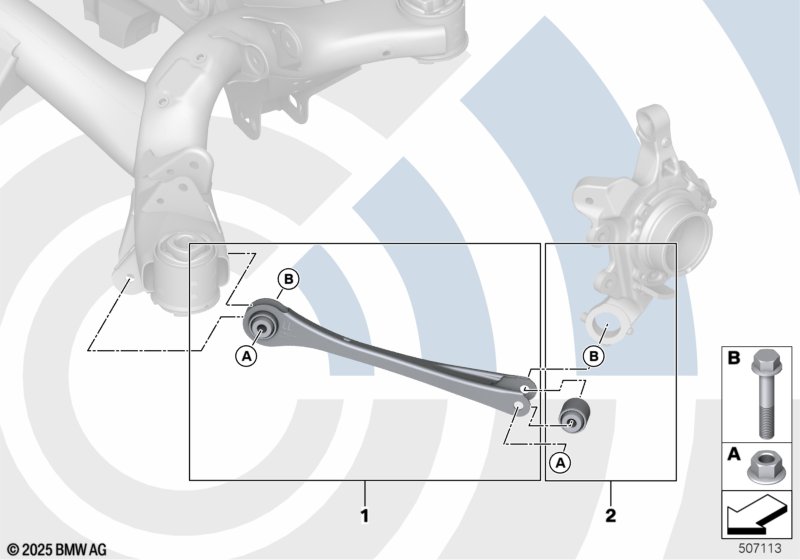 Ремкомплект продольного рычага подвески