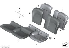 Набивка и обивка задн.сид.,люк в спинке