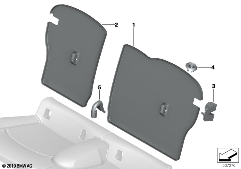 Накладки спинки заднего сиденья