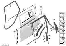 Накладки и уплотнения двери Зд