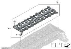 Головка блока ц./промеж.часть картера