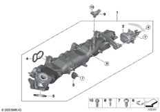 Система впуска AGR с упр.заслонками