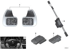 Электр.блок в рул.колесе и 2-поз.пер.