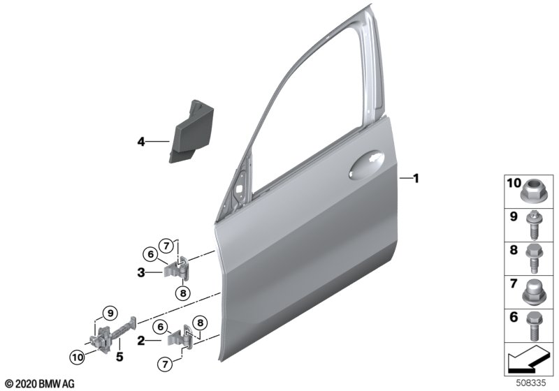 G07 дверь передняя левая