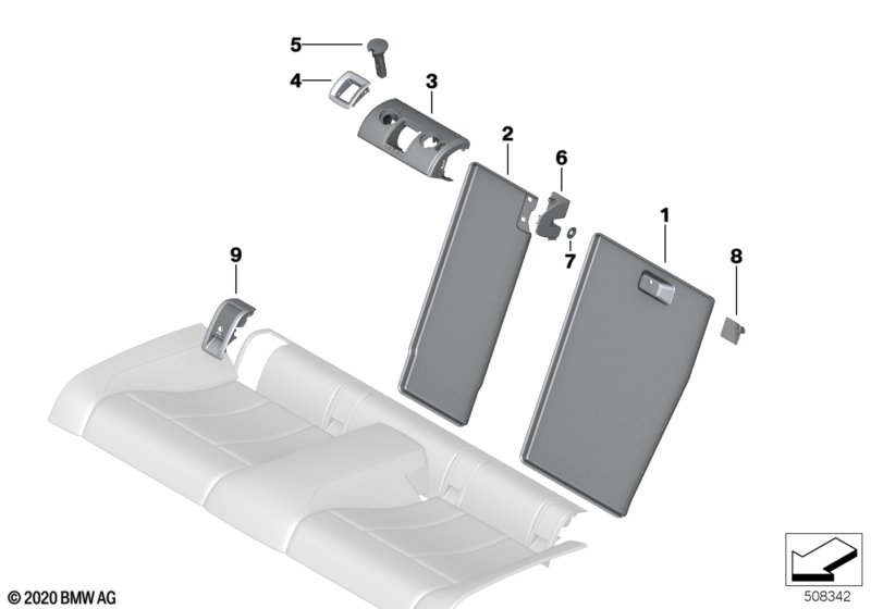 Накладки спинки заднего сиденья