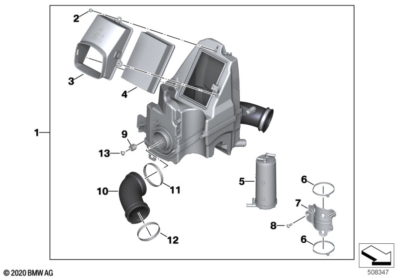 Глушитель шума всасывания воздуха