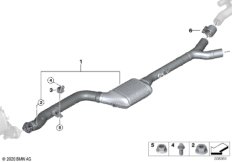 Катализатор/передний доп.глушитель