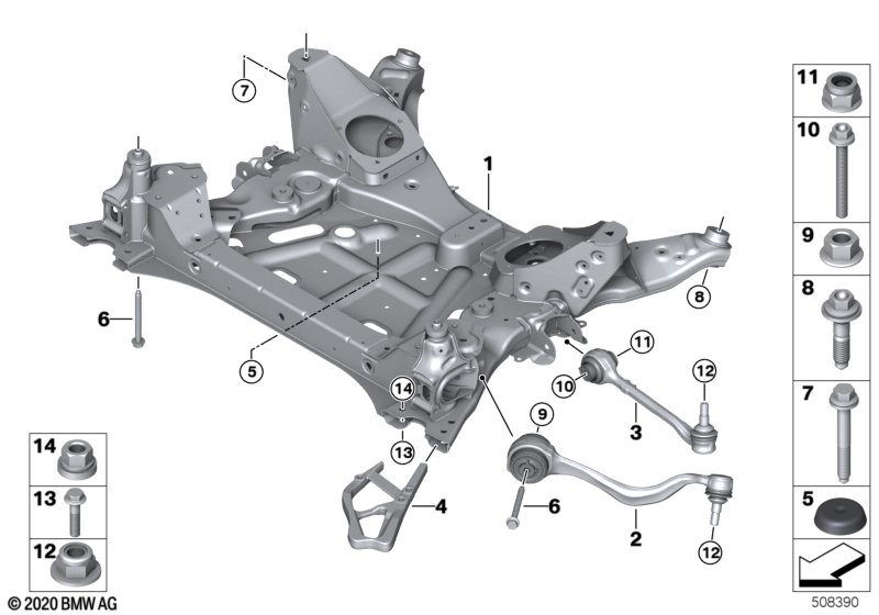 Балка пер.моста, попер.рычаг подв./тяга